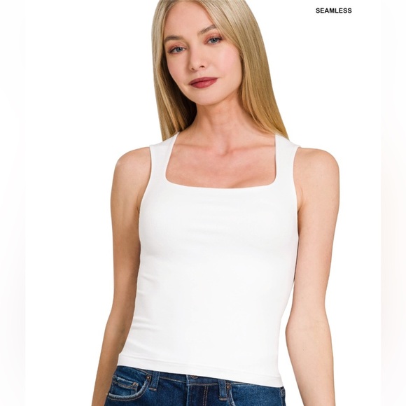Zenana Outfitters White Tank Top - Picture 2 of 3